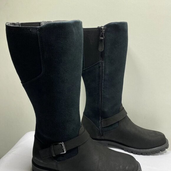 NEW EDDIE BAUER Women’s Magnolia Side-Zip Buckle Ankle Boots – Black Size US 8M - Picture 8 of 9
